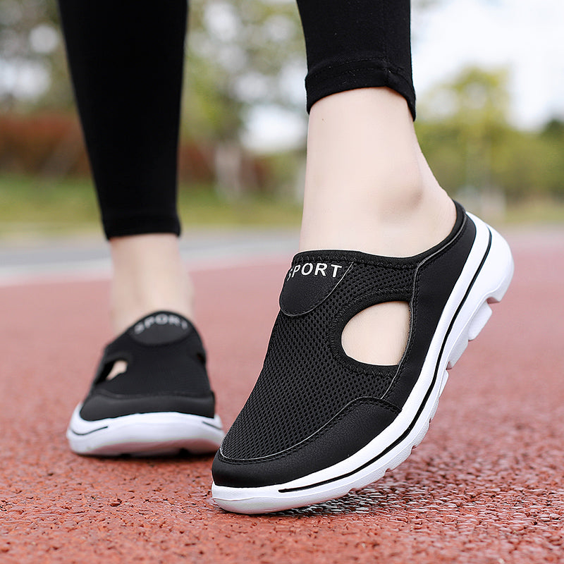 "Orthopedische herenpantoffels slip-on, ademend mesh en lichtgewicht, comfortabel voor brede voeten en dagelijks gebruik."