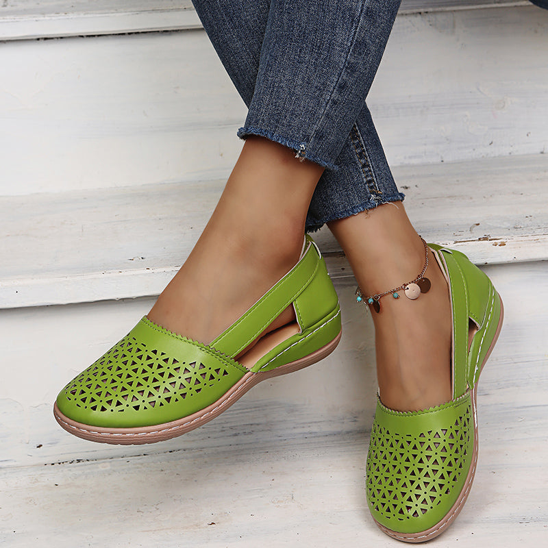 "Orthopedische holle sandalen, elegant design, comfortabele voering, stevige dikke hak, duurzame materialen voor dames"