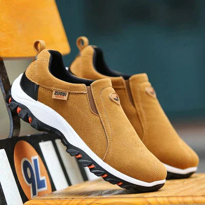 Orthopedische mannenschoenen Olavi, ergonomisch met brede teen doos, stijlvol in beige, blauw, grijs, zwart, maximale comfort