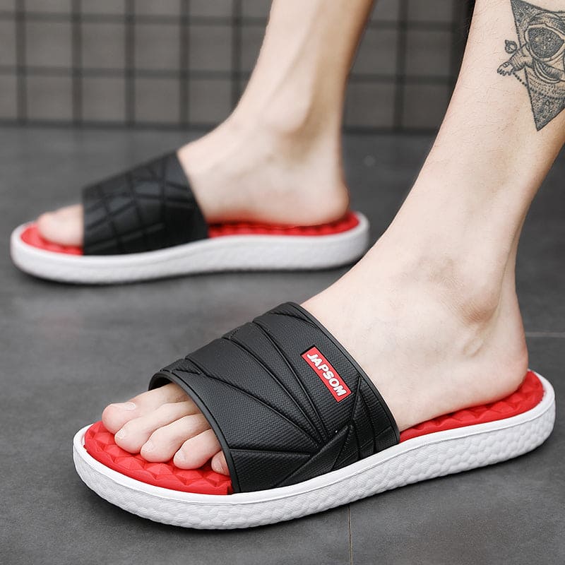 "Orthopedische slippers heren met ademend bovenwerk en comfortabel voetbed, ideaal voor zowel thuis als buiten."