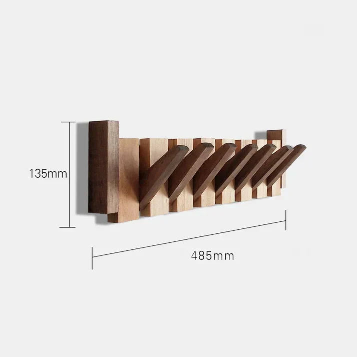 "Pianovormige houten kapstok met uniek design, vervaardigd uit hoogwaardig hout, geschikt voor jassen en accessoires."