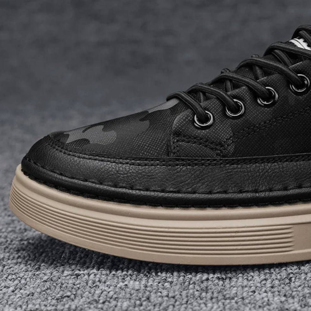 "Prime waterdichte herensneakers van PU-leer met antislipzool, bruine tint, stijlvol en comfortabel voor dagelijks gebruik."