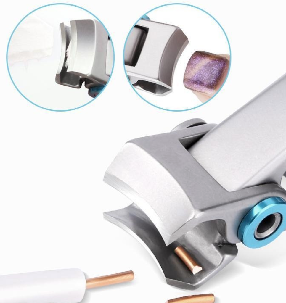 Professionele nagelknipper set zilver en zwart, ergonomisch ontwerp, ideaal voor persoonlijke en professionele nagelverzorgin