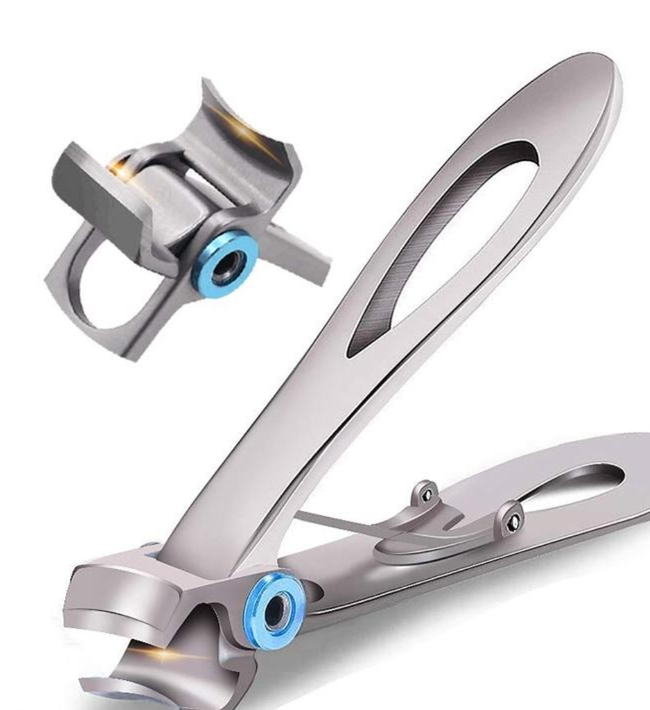 Professionele nagelknipper set zilver en zwart, ergonomisch ontwerp, ideaal voor persoonlijke en professionele nagelverzorgin