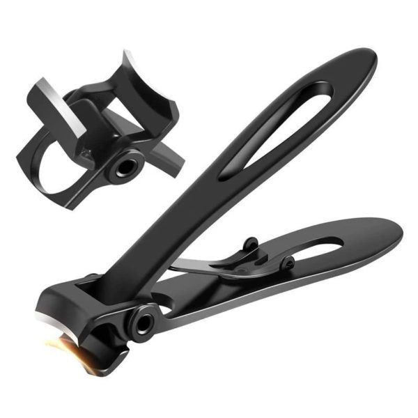 Professionele nagelknipper set zilver en zwart, ergonomisch ontwerp, ideaal voor persoonlijke en professionele nagelverzorgin
