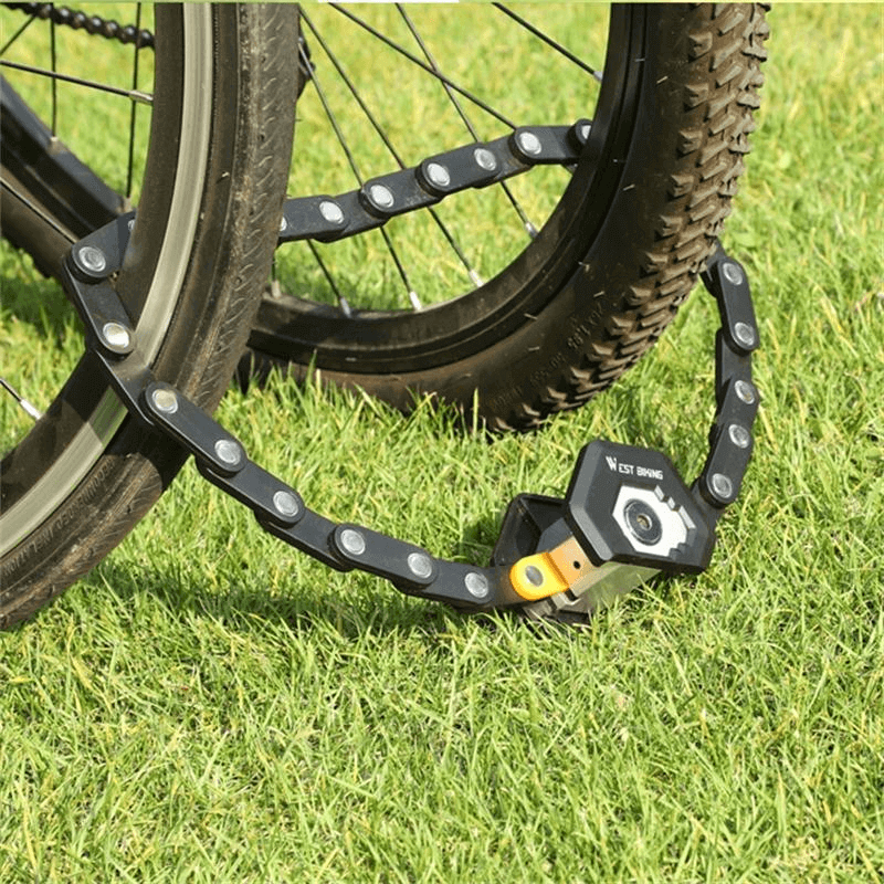 "Robuust fietsslot van gehard staal, 78 cm lang, met sleutel en ABS-laag voor maximale beveiliging van tweewielers."