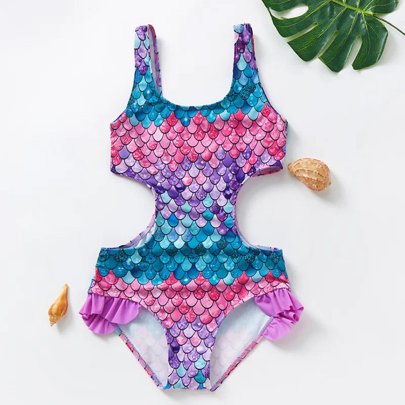 Sneldrogend kinderbikini set met kleurrijk design, ideaal voor strand of zwembad. Comfortabel, beschermend en speels.