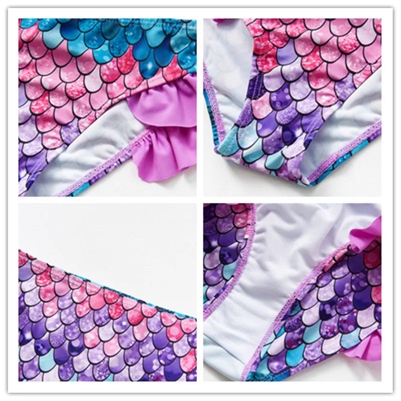 Sneldrogend kinderbikini set met kleurrijk design, ideaal voor strand of zwembad. Comfortabel, beschermend en speels.