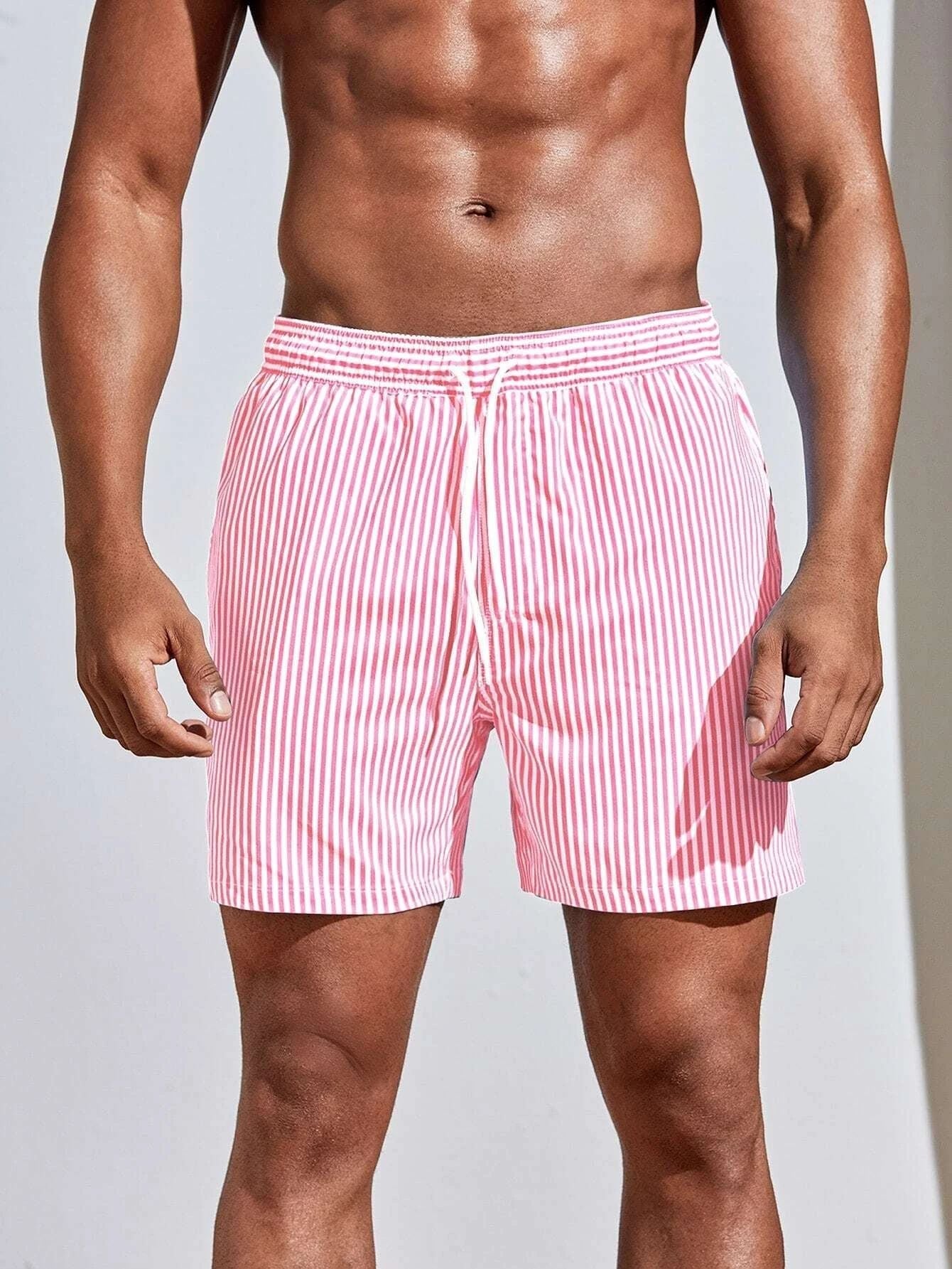 "Sneldrogende heren board short, lichtblauw, elastische tailleband, stijlvolle strandkleding voor zomerse looks."