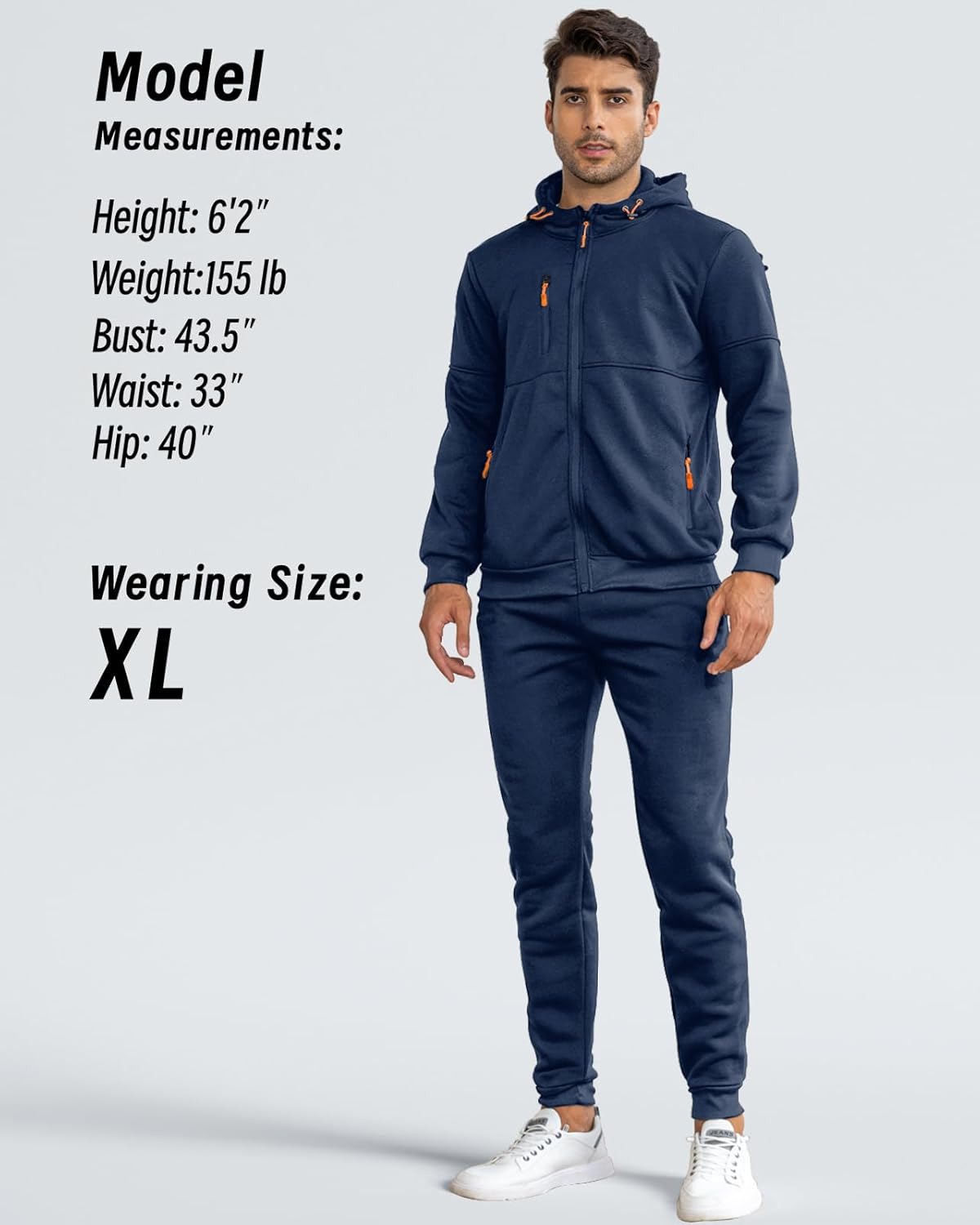 "Stijlvol Jamie trainingspak heren: ademend, grijs/slim-fit pullover en broek, ideaal voor sport en casual wear."