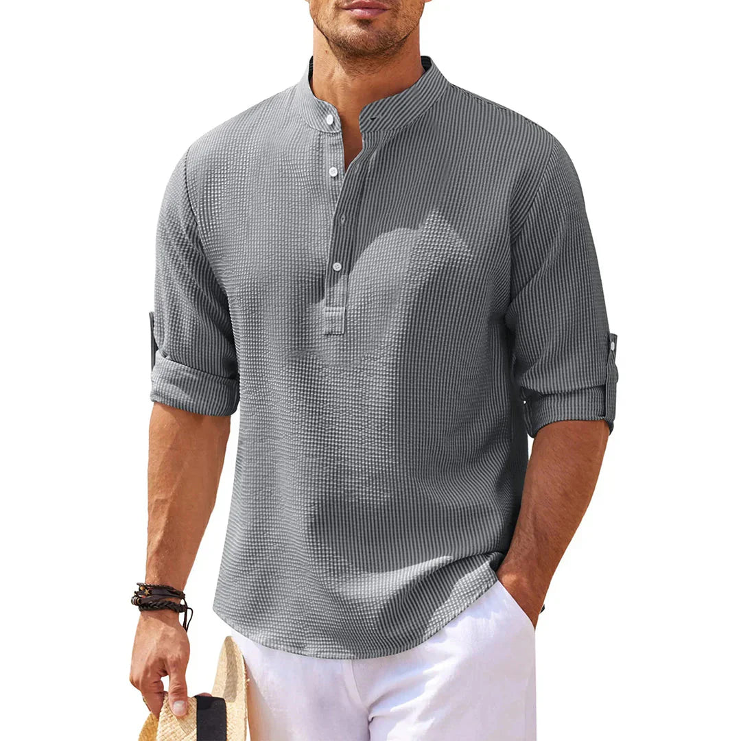 "Stijlvol Zeno herenoverhemd met moderne pasvorm en subtiele details; ideaal voor casual en nette outfits."