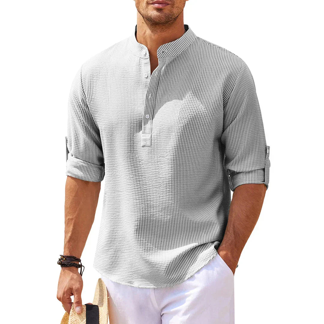 "Stijlvol Zeno herenoverhemd met moderne pasvorm en subtiele details; ideaal voor casual en nette outfits."