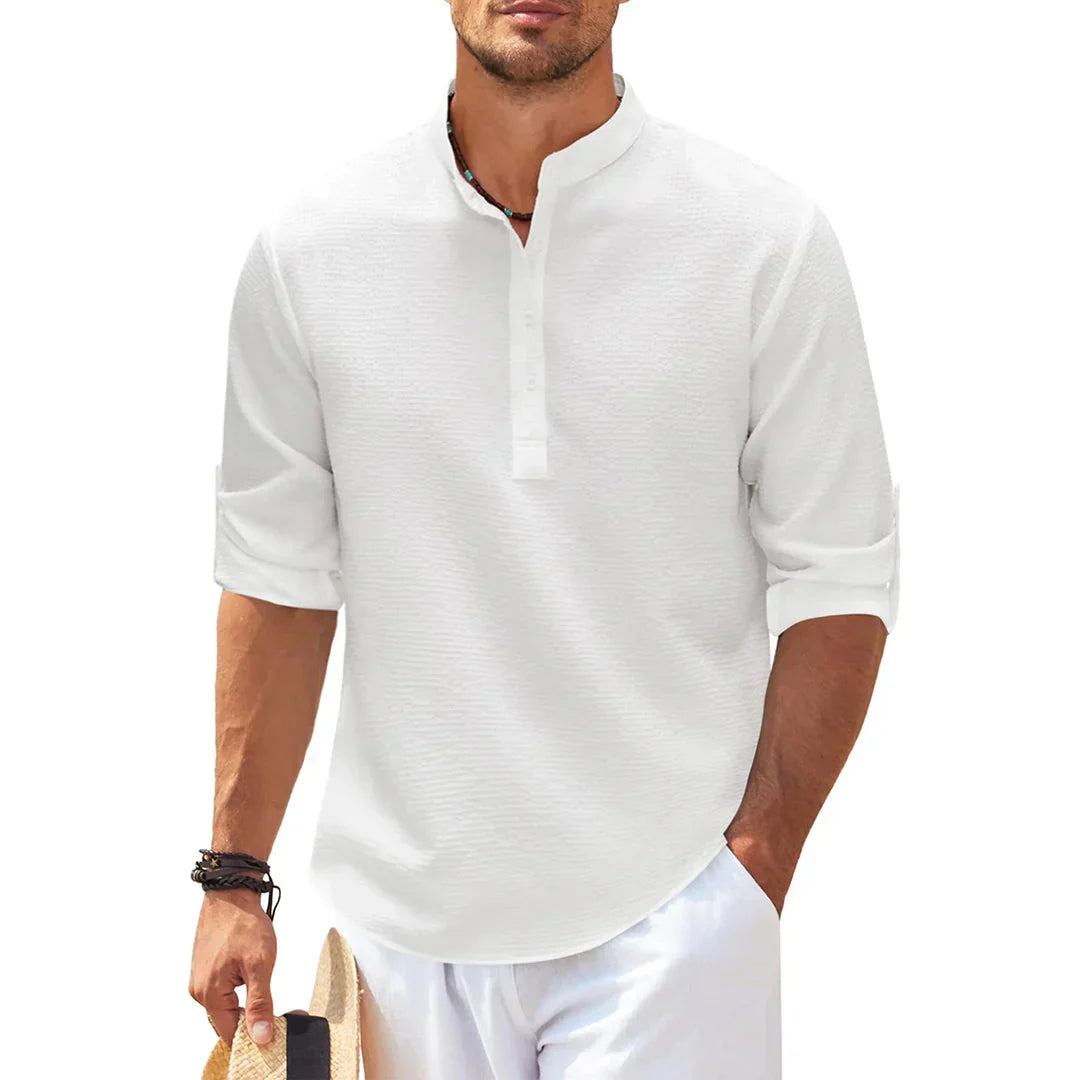 "Stijlvol Zeno herenoverhemd met moderne pasvorm en subtiele details; ideaal voor casual en nette outfits."