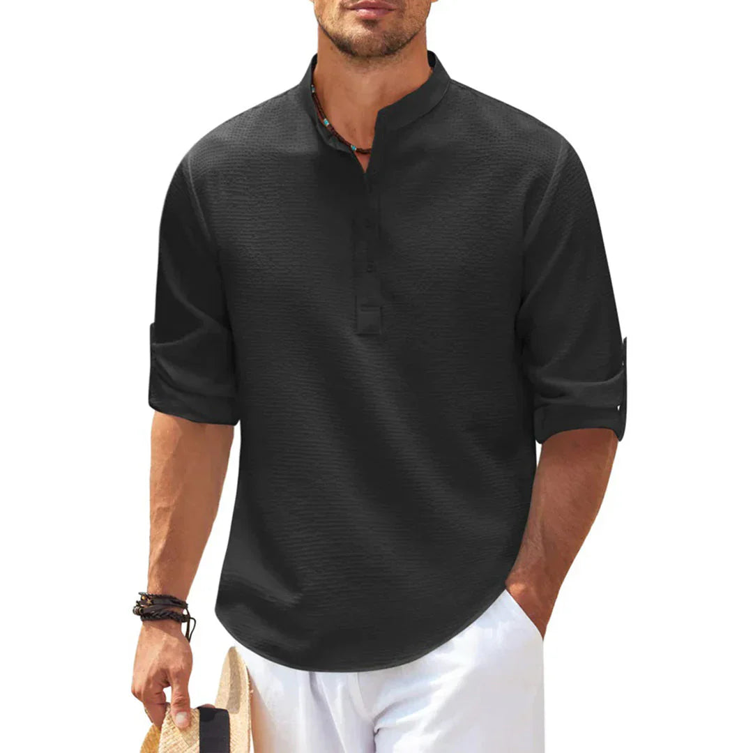 "Stijlvol Zeno herenoverhemd met moderne pasvorm en subtiele details; ideaal voor casual en nette outfits."