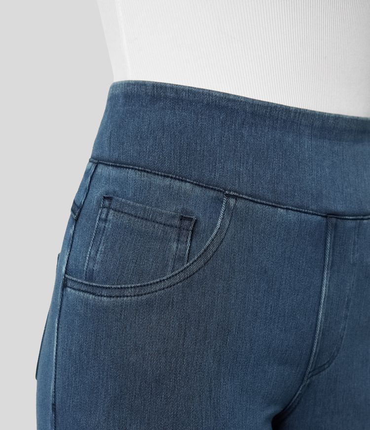"Stijlvolle hoge taille elastische broek voor dames, flatteuze pasvorm, veelzijdig en comfortabel voor elke gelegenheid."