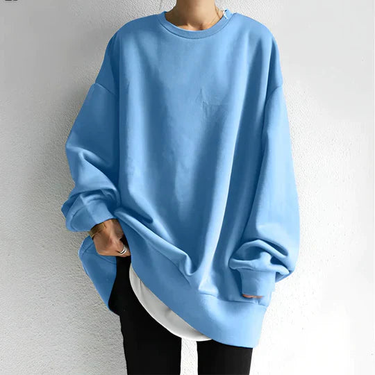 "Stijlvolle oversized trui Joséfine, comfortabele pasvorm met zachte stof, ideaal voor milieubewuste mode in dameskleding."