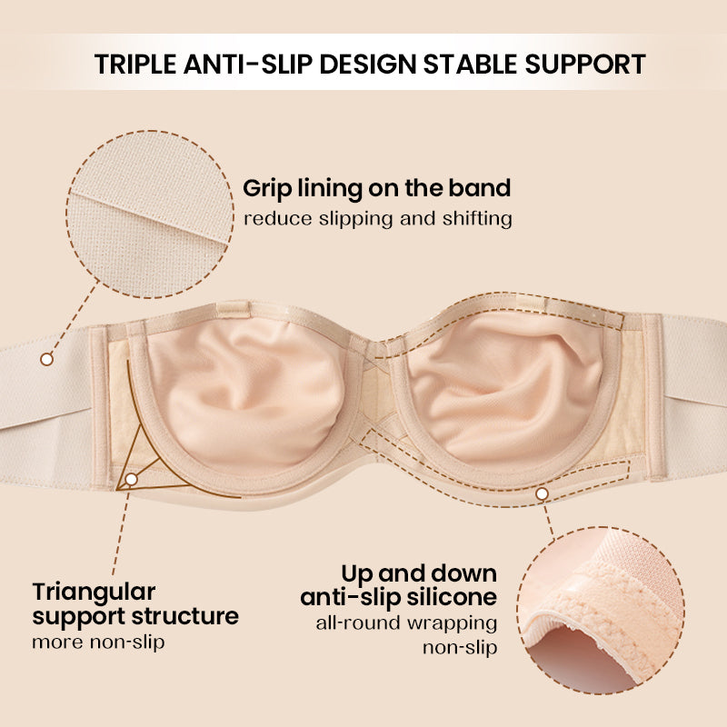"Strapless bh voor vrouwen, super comfort en lift, naadloos en onzichtbaar, ideaal voor elke outfit, luxe ondersteuning."