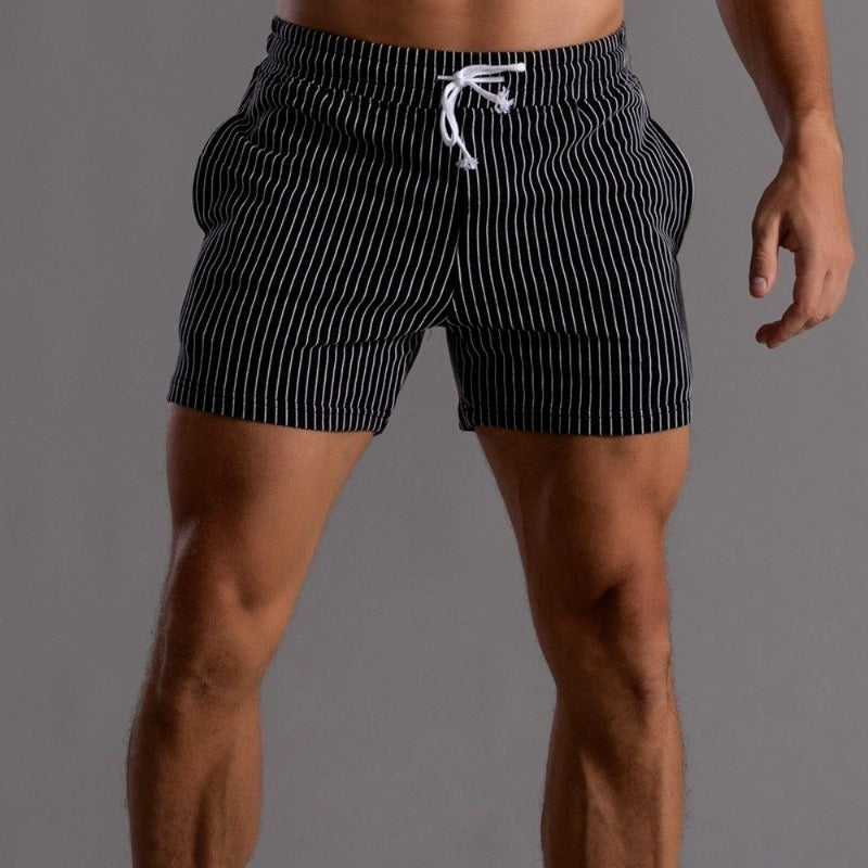 "Super-stretch fitness shorts voor heren, flexibel ontwerp in donkergrijs, perfect voor workouts en comfort"