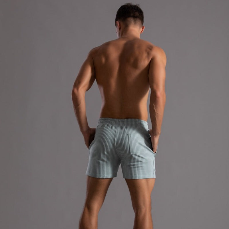"Super-stretch fitness shorts voor heren, flexibel ontwerp in donkergrijs, perfect voor workouts en comfort"