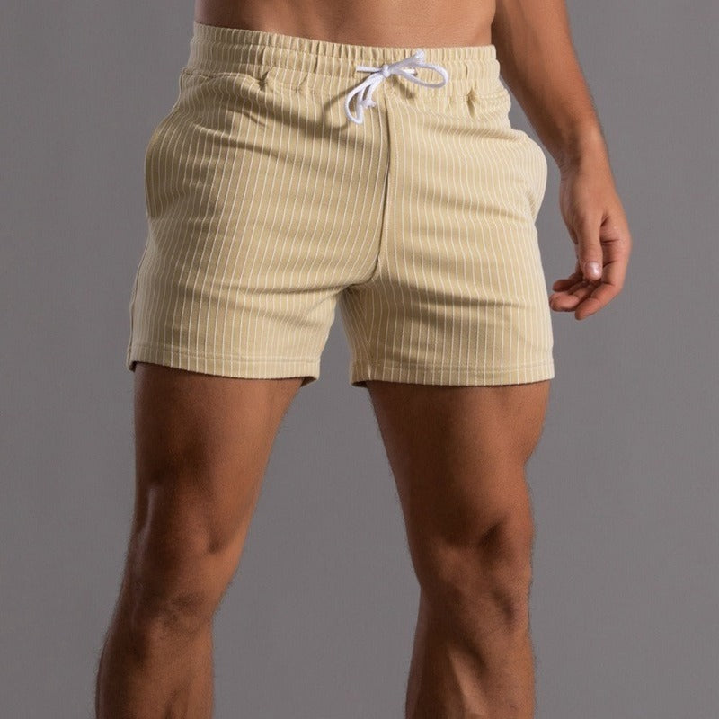 "Super-stretch fitness shorts voor heren, flexibel ontwerp in donkergrijs, perfect voor workouts en comfort"