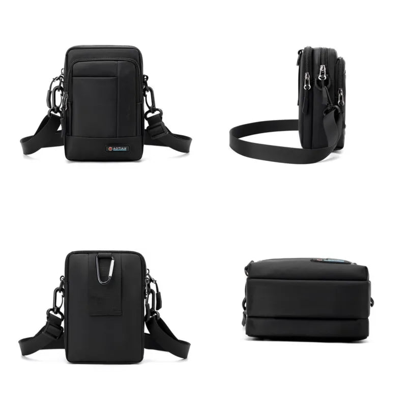 "Tactische heren crossbody tas, robuust ontwerp met meerdere opbergvakken, verstelbare riem, ideaal voor dagelijks gebruik."
