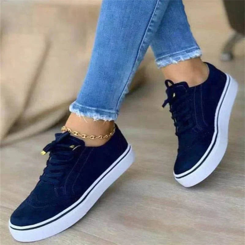 Trendy orthopedische damessneakers Fenna, stijlvol design, beschikbaar in blauw, bruin, groen, wit, zwart. Comfort voor elke