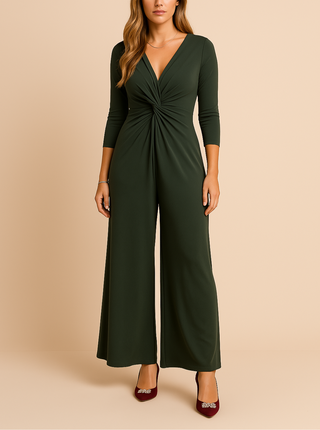"Tweedelige dames co-ord set, stijlvolle top met bijpassende broek, zachte stof, elegante look, ideaal voor elke gelegenheid"