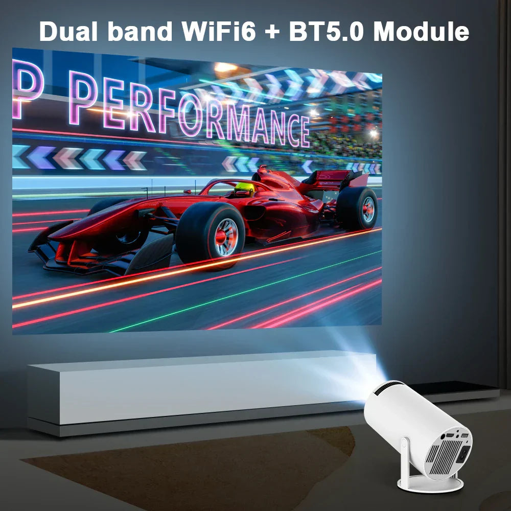 "Ultra HD projector met strak ontwerp, compact en draagbaar. Verbluffende helderheid, geschikt voor elk interieur."