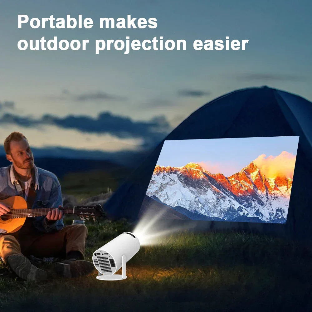 "Ultra HD projector met strak ontwerp, compact en draagbaar. Verbluffende helderheid, geschikt voor elk interieur."