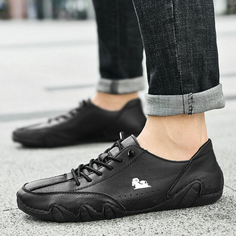 "Unisex leren barefoot schoenen met flexibele zolen en anti-slip grip voor dagelijks comfort en natuurlijke voetbeweging."