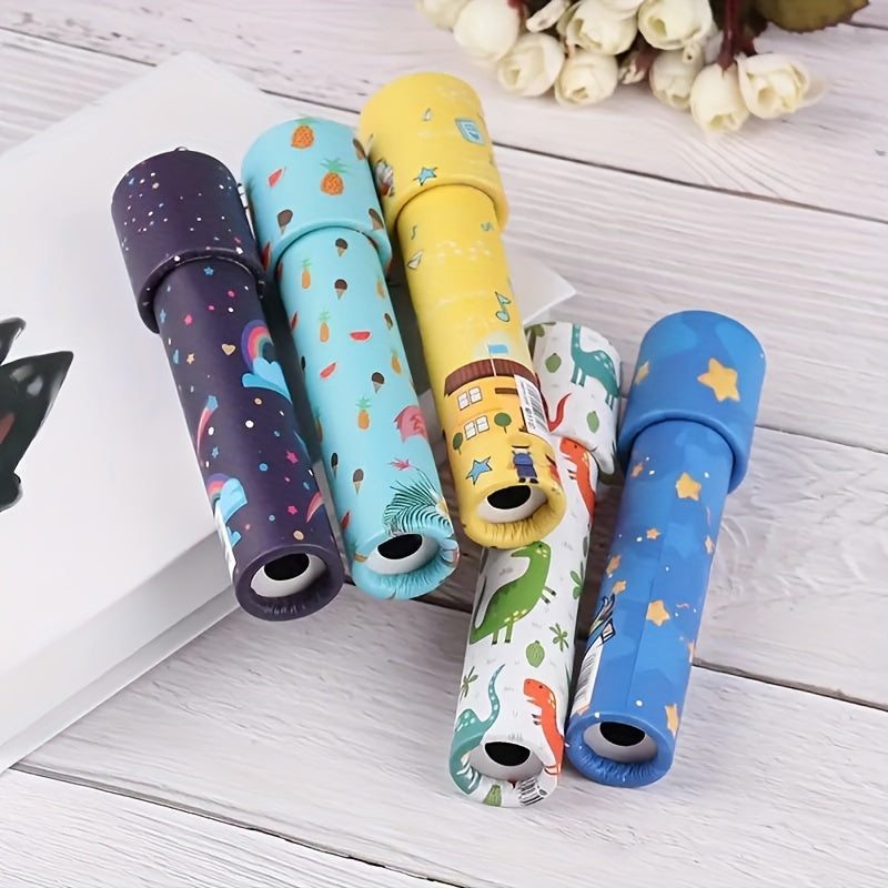 "Vintage kaleidoscoop speelgoed set van 18 stuks, kleurrijke patronen, ideaal voor feestjes, educatief en creatief voor kinde