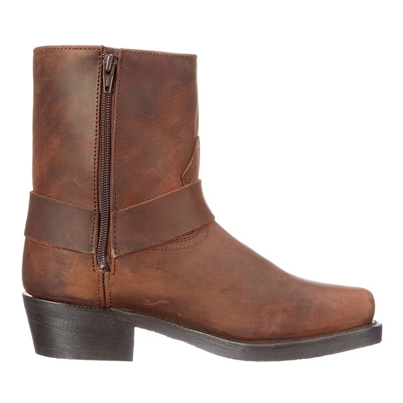"Vintage Western herenlaarzen in donkerbruin, lichte en comfortabele constructie, ideale cowboy stijl voor avontuur en stad."
