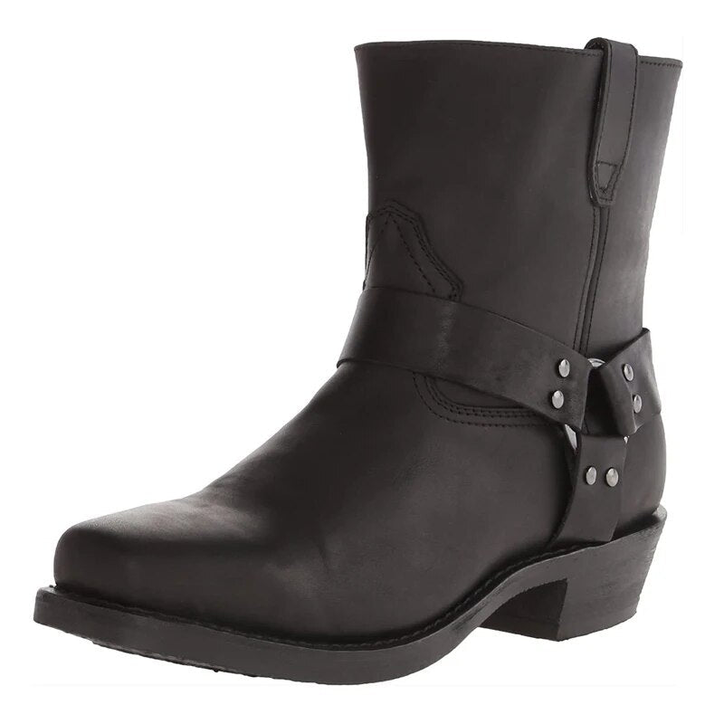 "Vintage Western herenlaarzen in donkerbruin, lichte en comfortabele constructie, ideale cowboy stijl voor avontuur en stad."