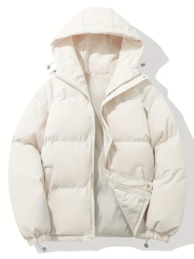 "Warme winterjas voor heren met capuchon, klassiek design en duurzame materialen voor ultieme stijl en comfort."