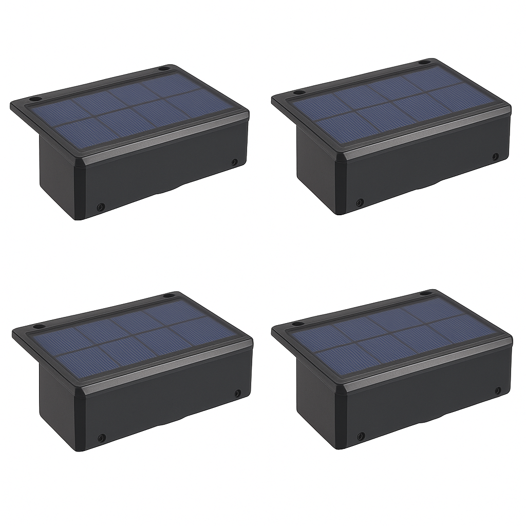 "Waterdichte LED tuinlamp op zonne-energie met dimbare modus, stijlvolle wandmontage voor buitengebruik."