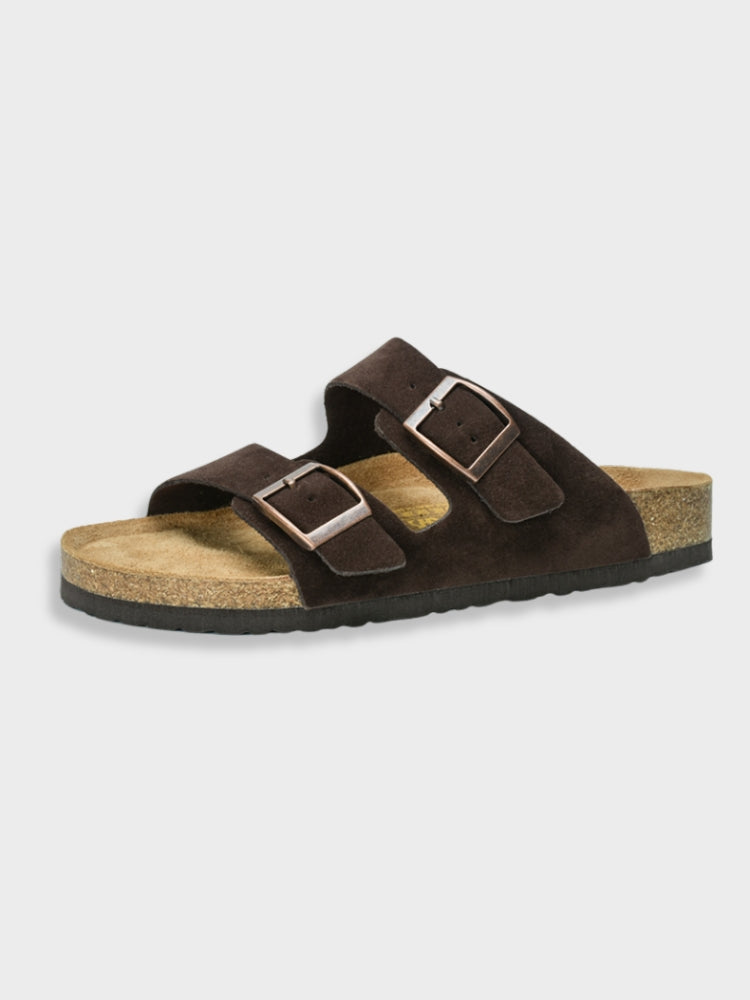 "Witte Adrien Sandalen van imitatieleer, stijlvol en comfortabel met ergonomische ondersteuning, perfect voor zomeroutfits."