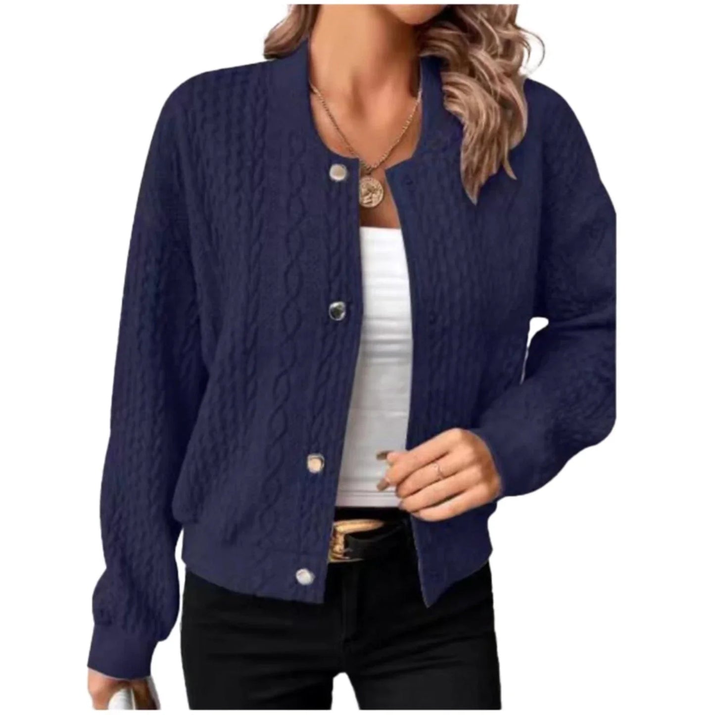 "Zacht damesvest met knoopjes, elegant ontwerp, perfect voor meerdere looks, gemaakt van hoogwaardige materialen."