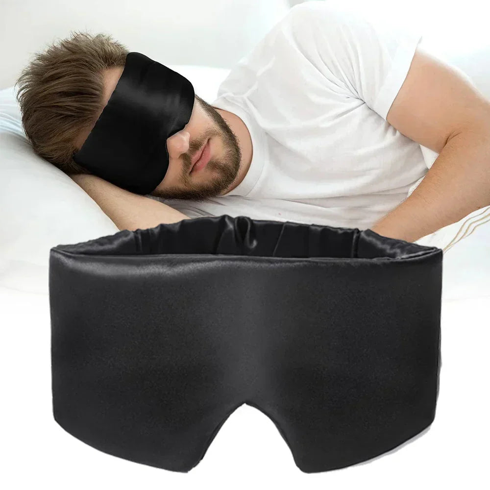 "Zacht mulberry zijde slaapmasker, luxe comfort, blokkeert licht effectief, verstelbare band, ideaal voor vrouwen."
