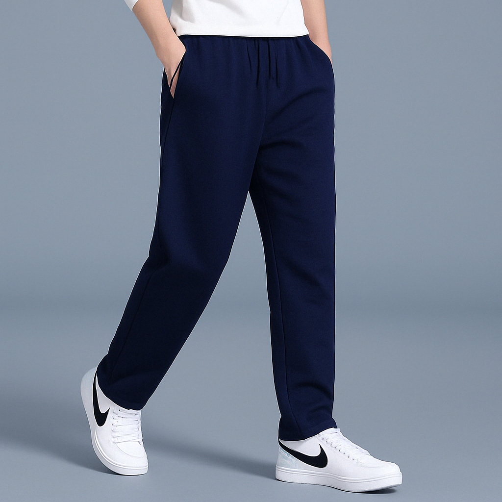 "Zwarte, donkerblauwe, donkergrijze en lichtgrijze joggingbroek voor heren, comfortabel met elastische taille en trekkoord"