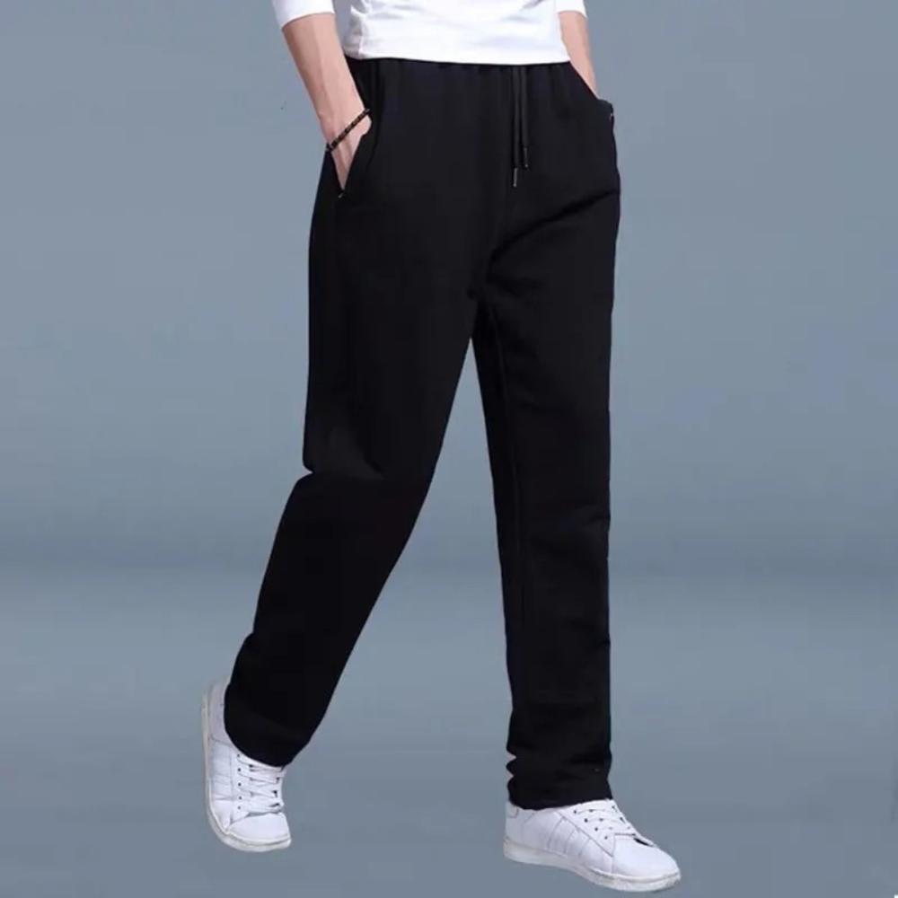 "Zwarte, donkerblauwe, donkergrijze en lichtgrijze joggingbroek voor heren, comfortabel met elastische taille en trekkoord"