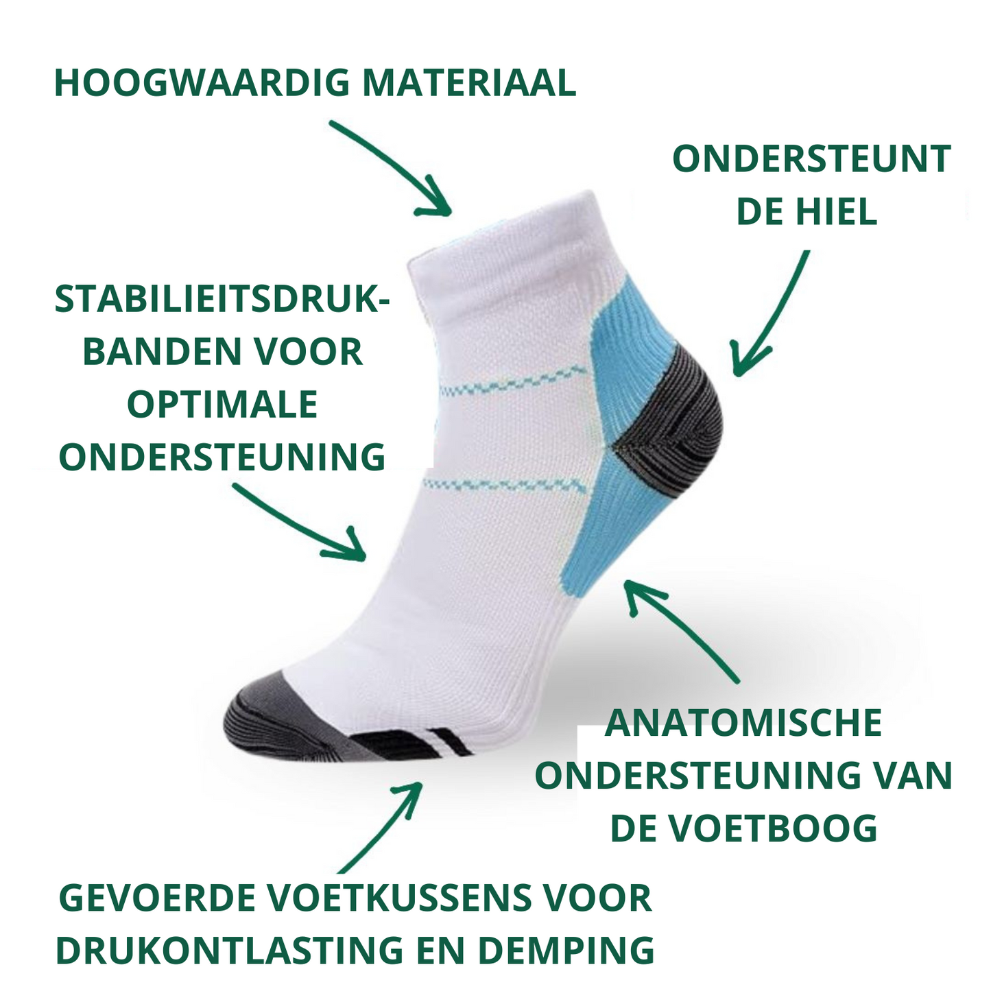 "Zwarte SlimSupport PRO 2.0 orthopedische compressiesokken voor optimale ondersteuning en comfort bij sport en dagelijkse act