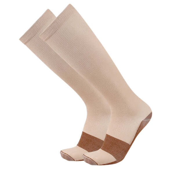 Comfortabele compressiesokken voor dames, bieden voetondersteuning en beenpijn verlichting.