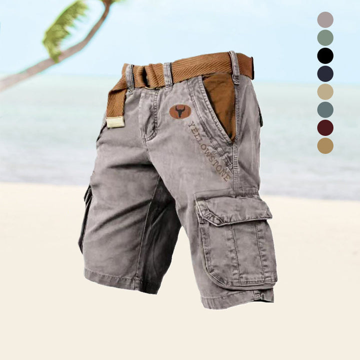 Heren multifunctionele cargoshorts Ethan. Comfortabele korte broek met zakken, ideaal voor zomerse casual dagen.