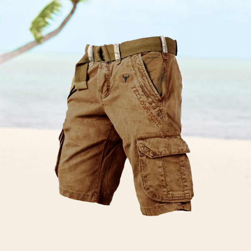 Heren Ethan cargoshorts. Praktische korte broek met ruime zakken, ideaal voor buitenactiviteiten en dagelijks gebruik.
