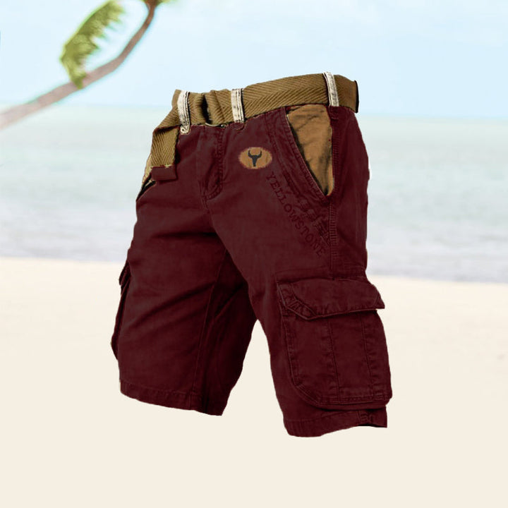 Stijlvolle heren cargoshorts. Praktische korte broek voor vrije tijd en buitenactiviteiten, met meerdere handige zakken.