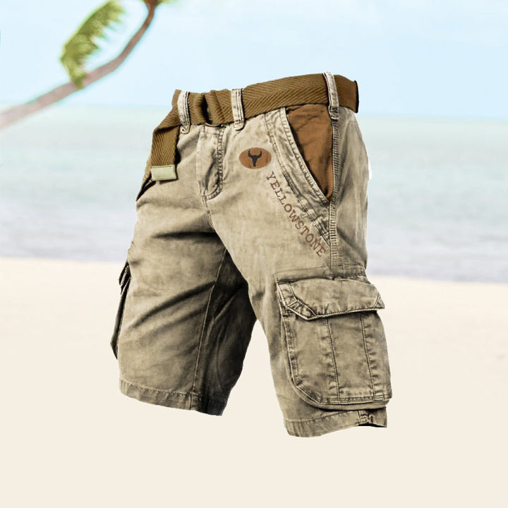 Casual heren korte broek. Multifunctionele cargoshorts voor een stijlvolle en comfortabele look in vrije tijd.