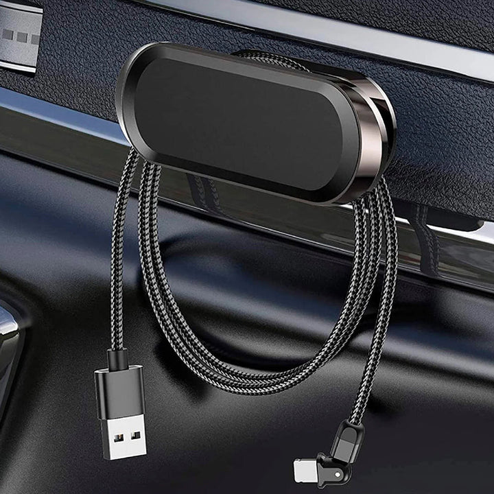 Magnetische autohouder telefoon, universeel, navigatie, smartphone accessoire, grijs, zilver.