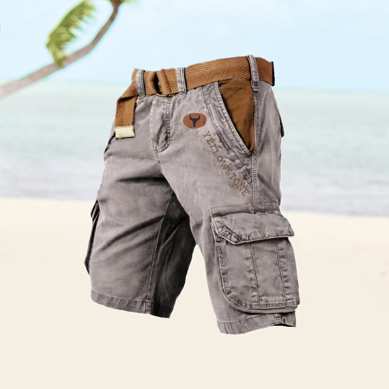 Trendy heren korte broek. Comfortabele multifunctionele cargoshorts voor een praktische en stijlvolle casual look.