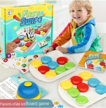 Educatief Color Fast Swipe bordspel voor kinderen, stimuleert kleurherkenning en snelle reactie, familiespel.