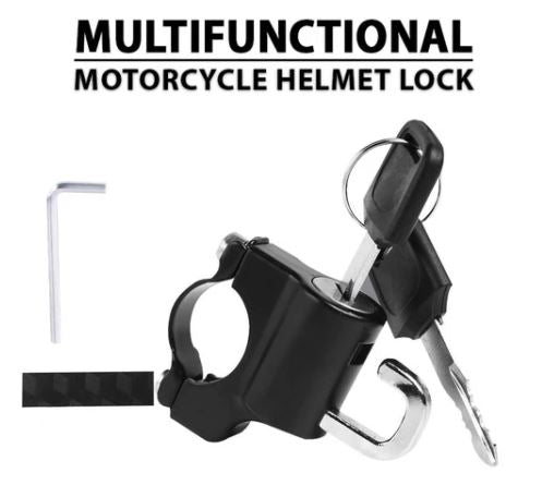 Aluminium antidiefstal motorslot voor helm en waardevolle spullen, robuust en waterdicht voor motorfietsbeveiliging.